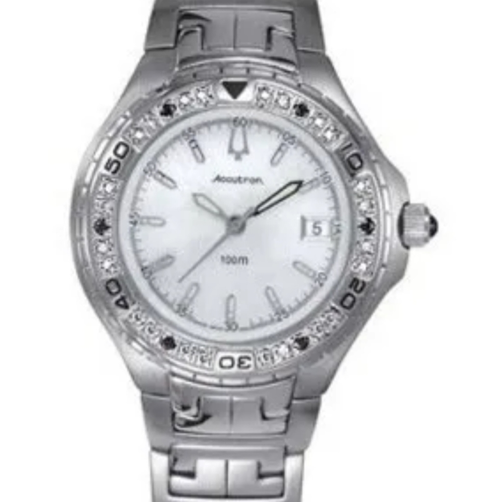 Accutron Bulova Women's Val d'Isere Diamond Watch 26R03 Msrp $875